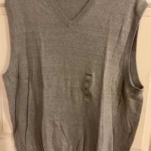 NWT:IZOD MENS PULLOVER VNECK  GREY VEST XXL 52” c 31” L